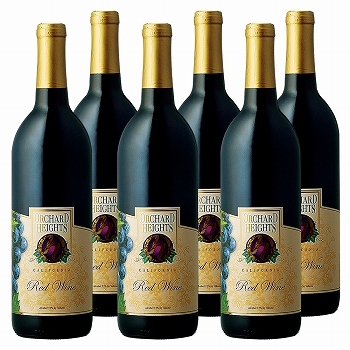A-9999968★オーチャードハイツ 赤ワイン 6本セット（※お酒のご購入は20歳以上からとなっております。ご注文の際、備考欄に年齢「○十歳代」かご記載願います。）